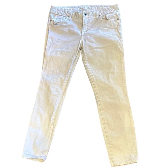 Guess Jeans White Cotton Spandex in a Womens 31 x 28 Skinny Jeans - Picture 1 of 6
